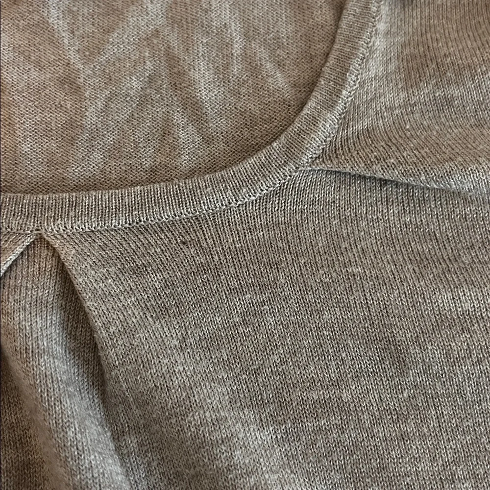 New York & Co Scoopneck 3/4 Sleeve Lightweight Sweater Beige Size Large - Picture 6 of 8